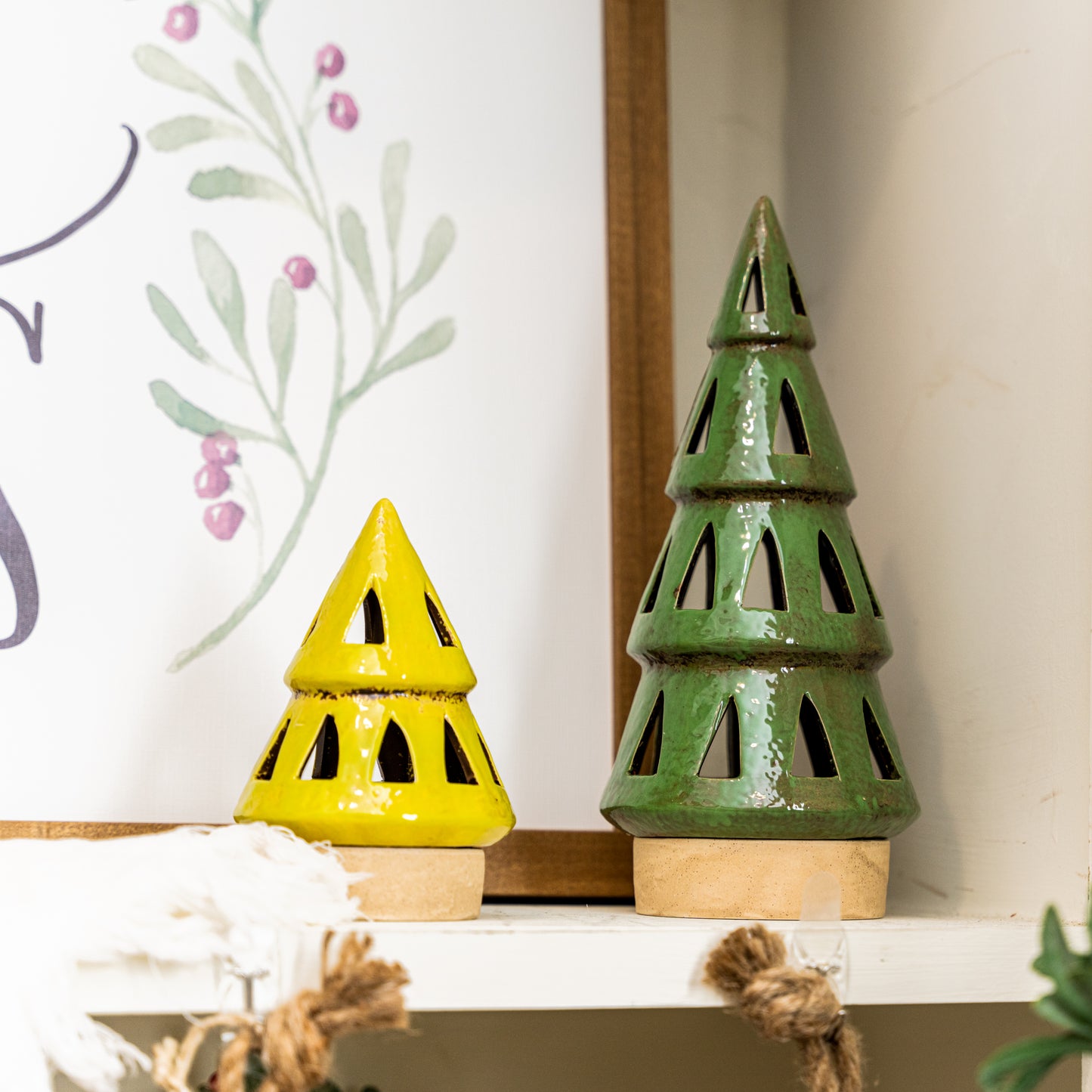 Ceramic Christmas Tree Lanterns