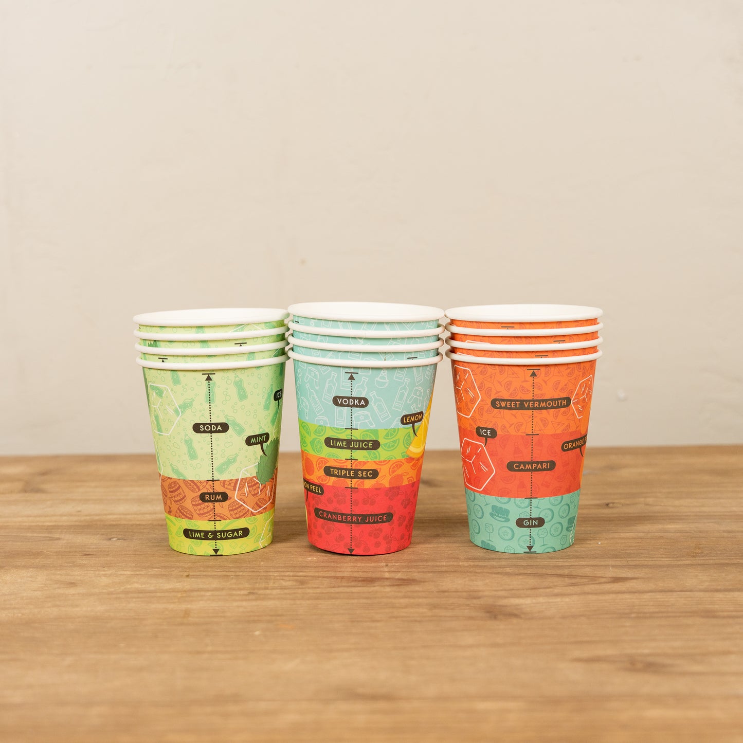 Cocktail Recipe Party Cups