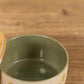 Debossed Mustard Floral Canister with Bamboo Lid