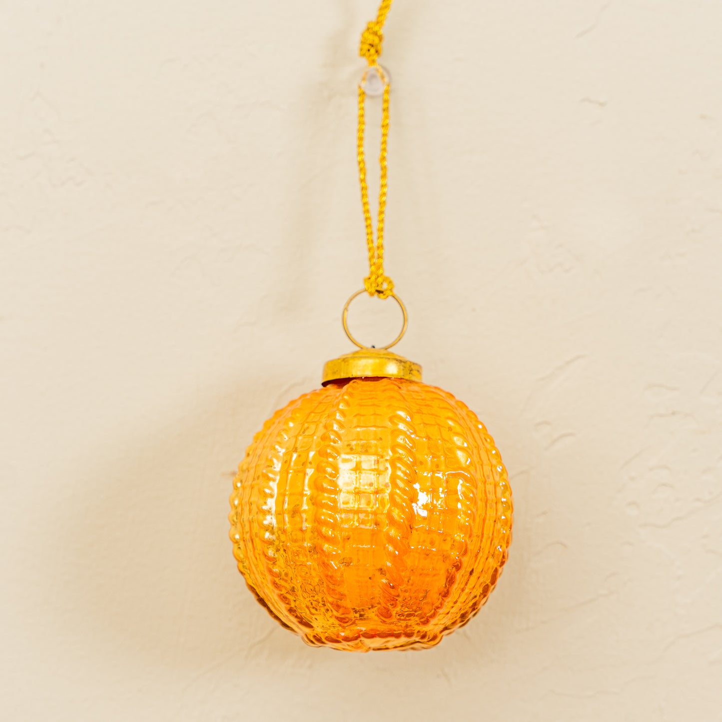 Embossed Glass Ball Ornaments, Set of 3