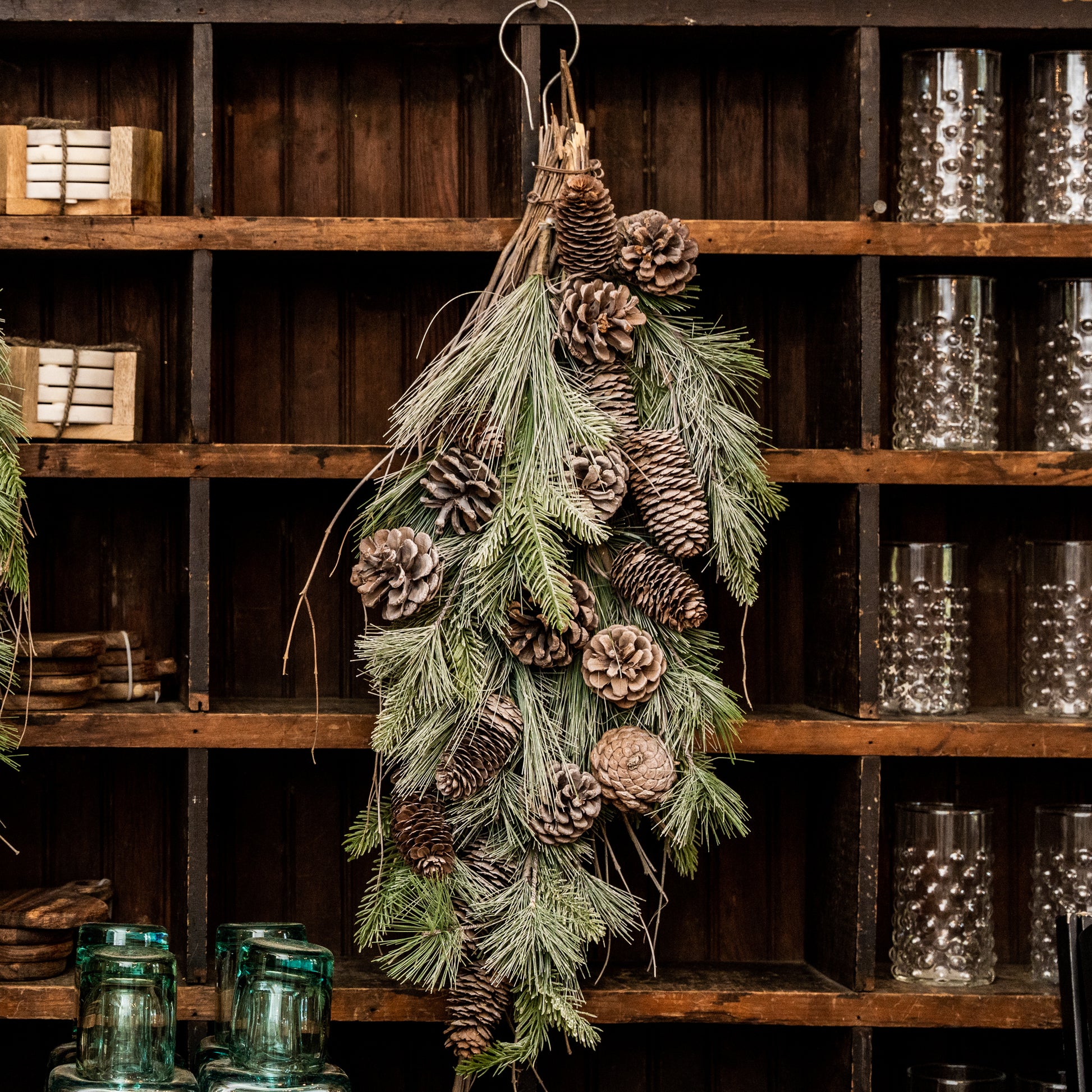 Frosted Sage Pinecone Garland