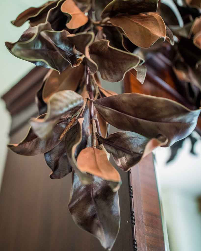Bronzed Magnolia Leaf Garland