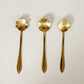 Flower Shaped Spoons with Gold Finish, Set/3