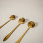 Flower Shaped Spoons with Gold Finish, Set/3