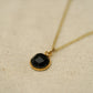Gold Chain Necklace with Gemstone Pendant