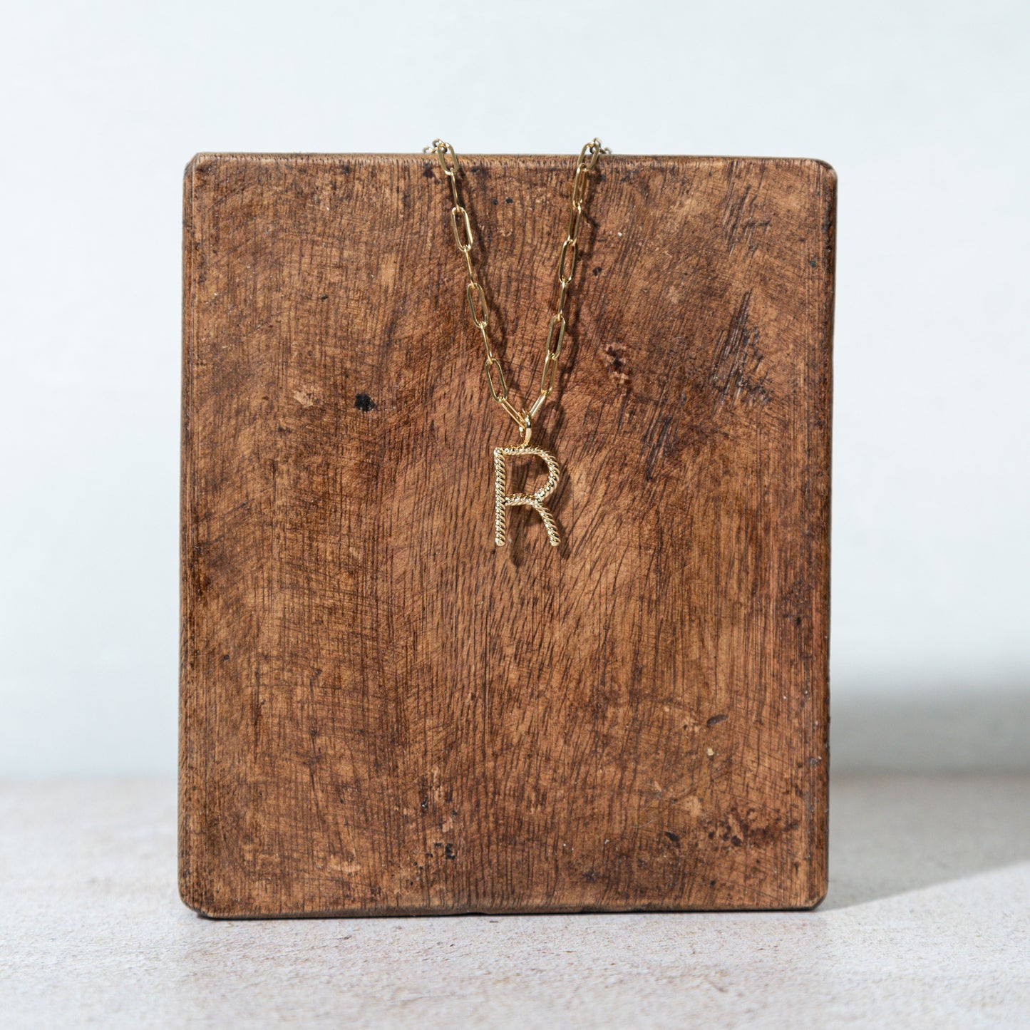 Gold Initial Link Necklace