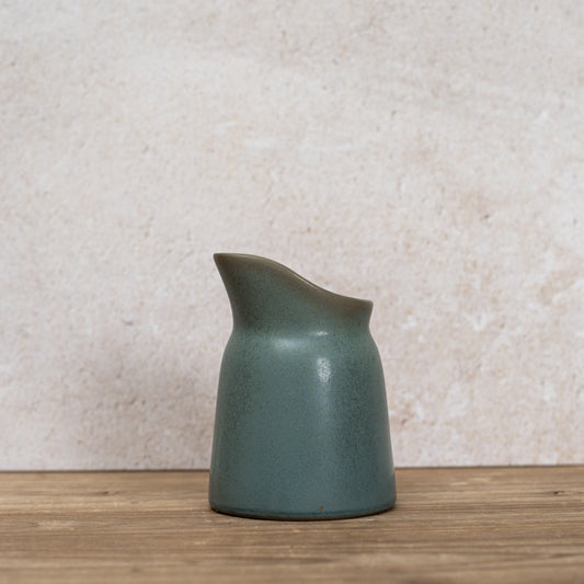 Green Stoneware Creamer