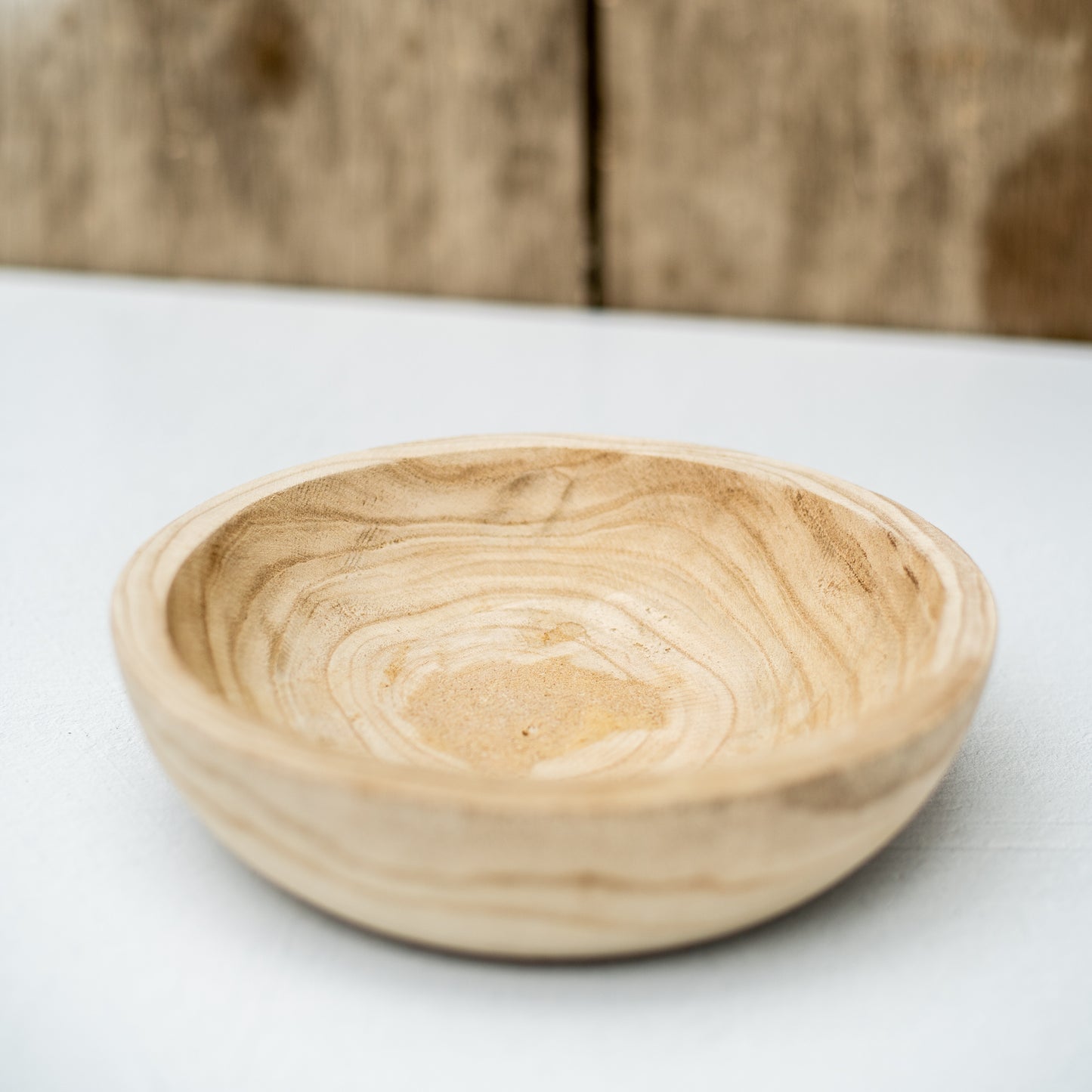 Hand Carved Round Wooden Bowls