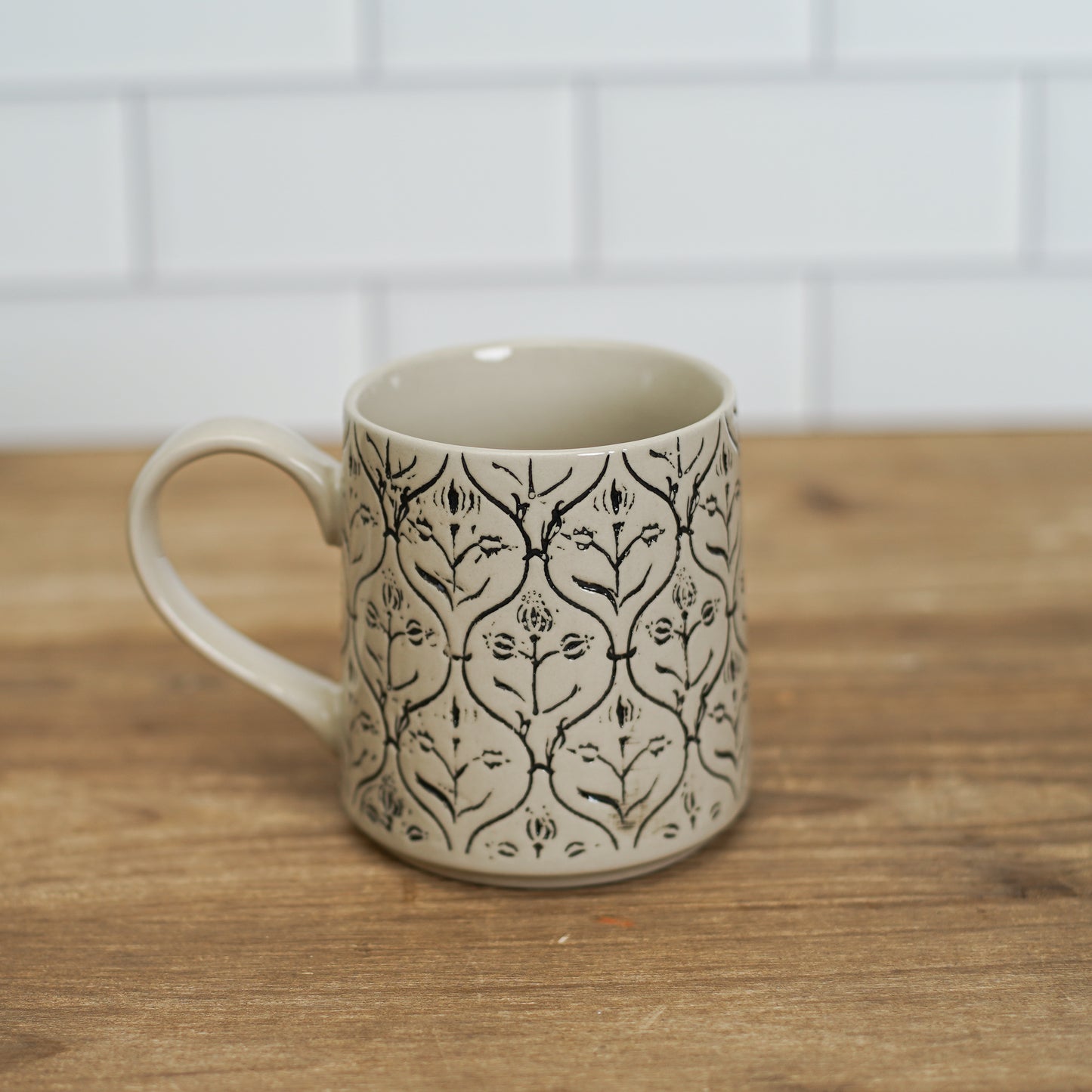 Hand-Stamped Pattern Mugs