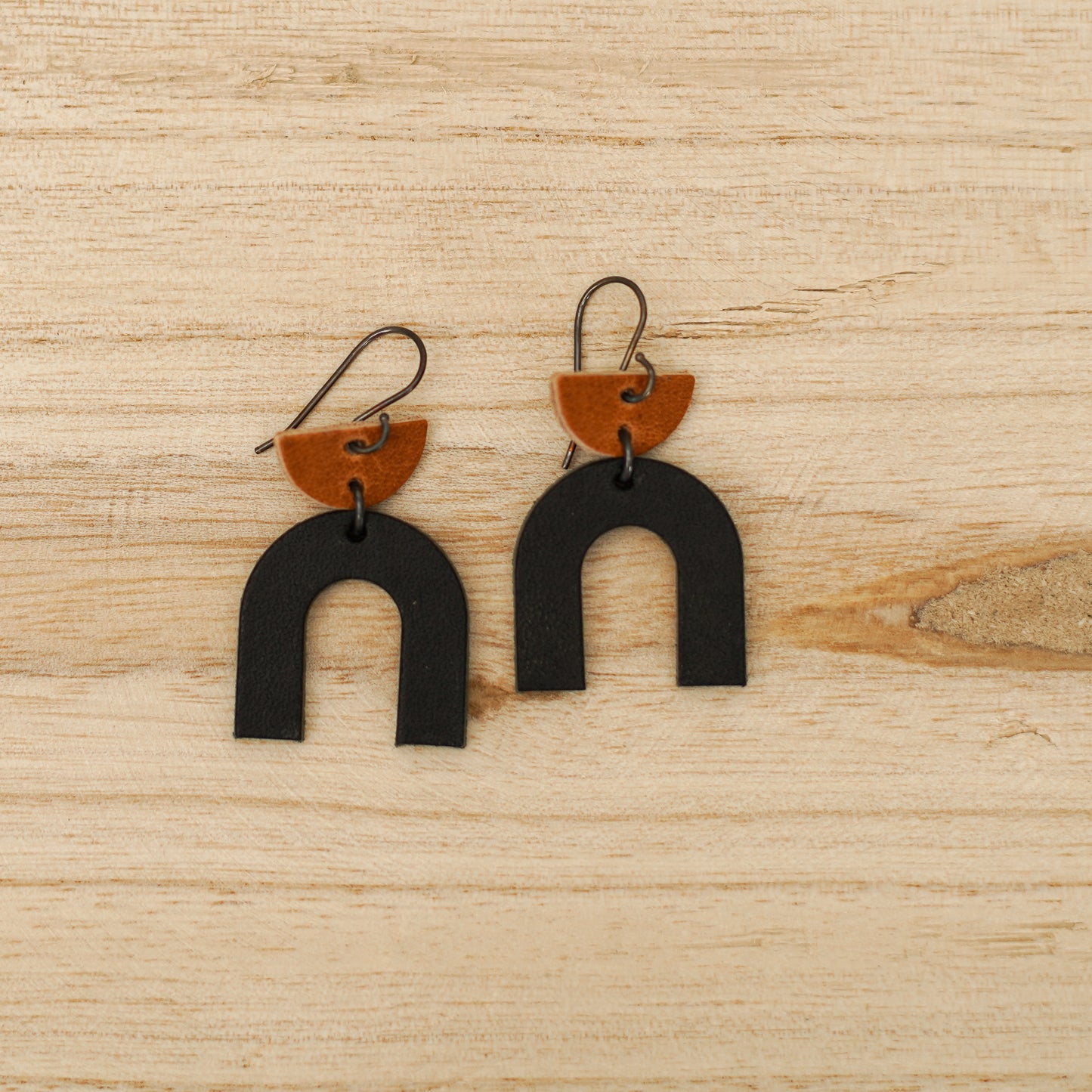 Leather Arched Earrings
