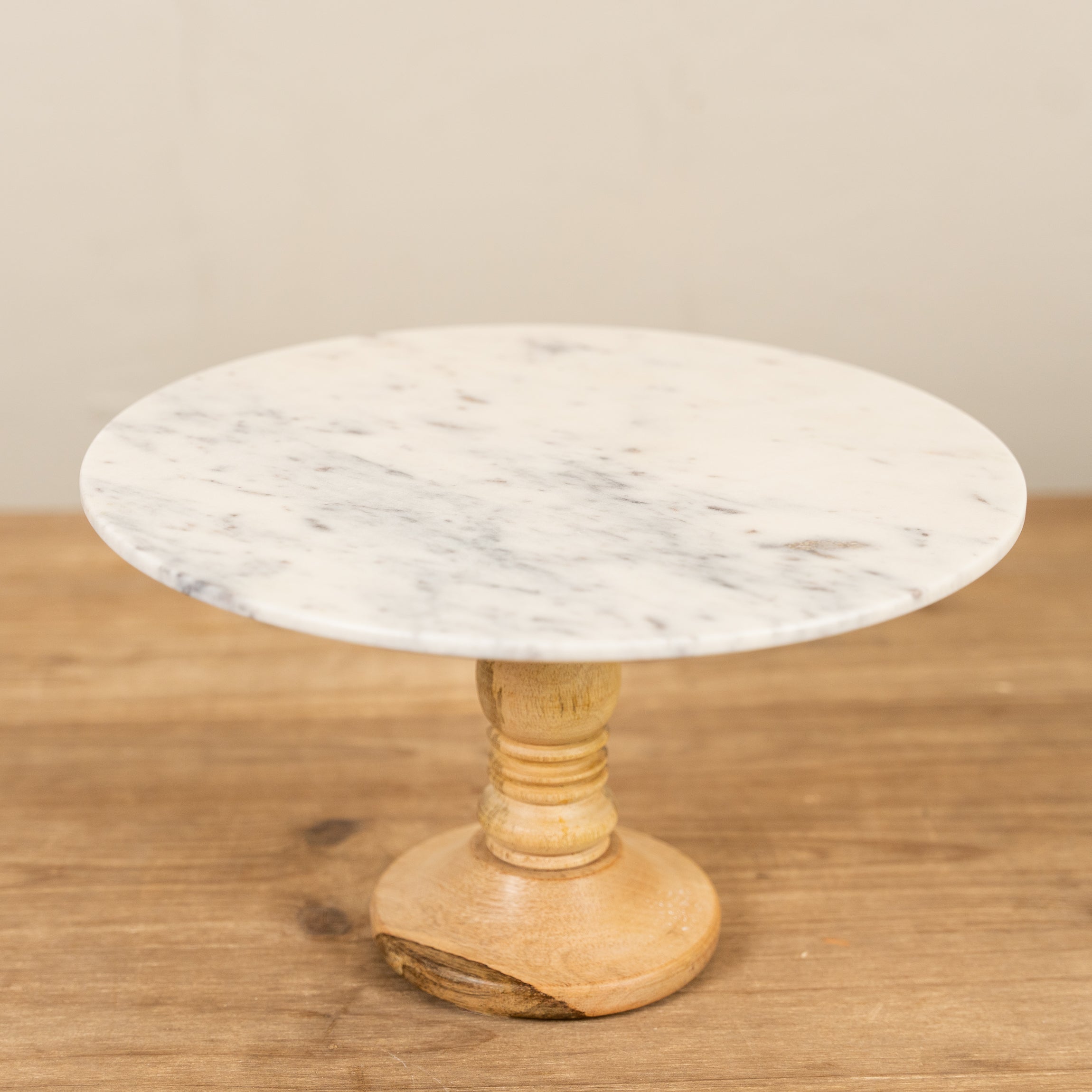 Mother of Pearl White Marble Cake Stand | Chairish