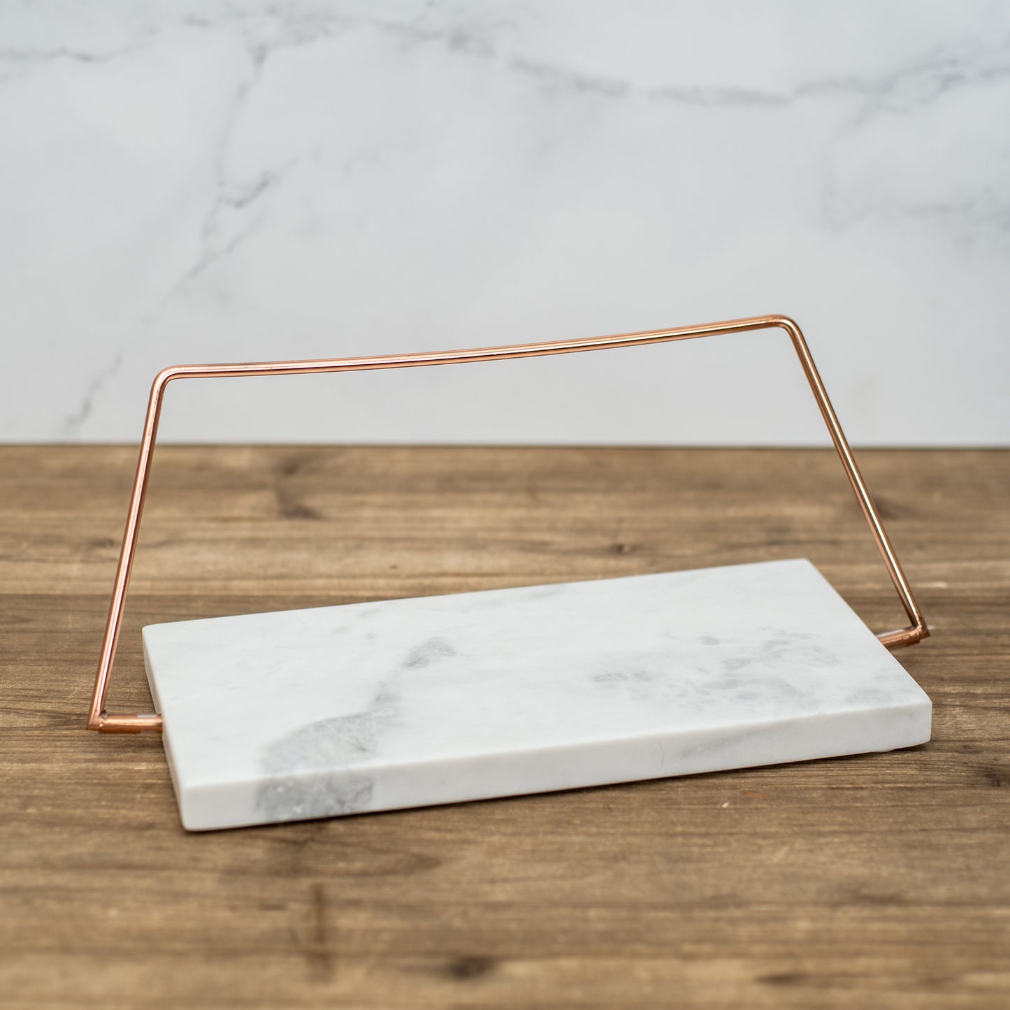 Marble Plate with Rose Gold Handle