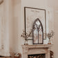 Arched Cathedral Wood-Framed Mirror