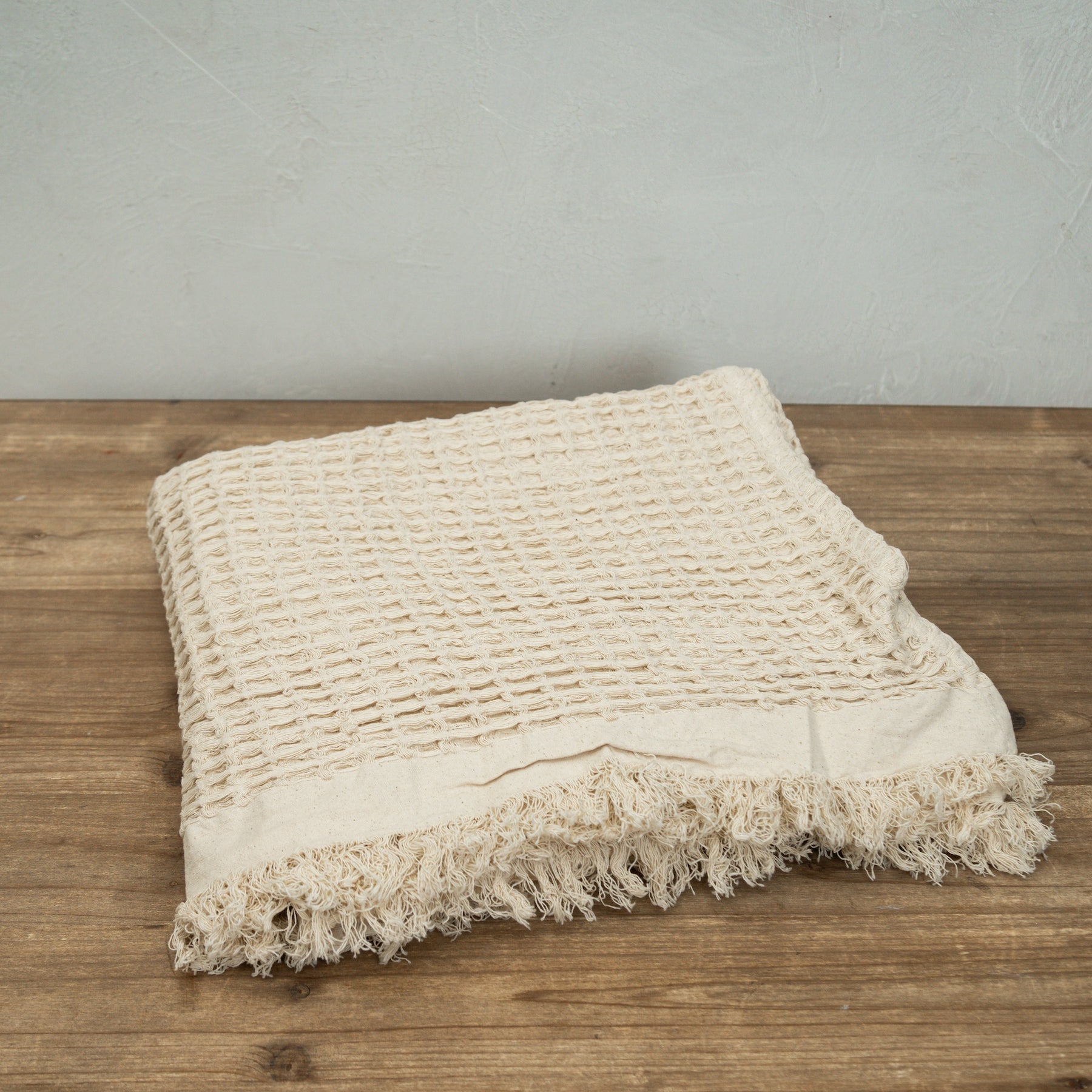 Natural Cotton Waffle Weave