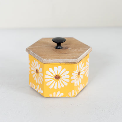 Painted Flower Canister, 4 Styles