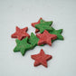 Red and Green Clay Stars