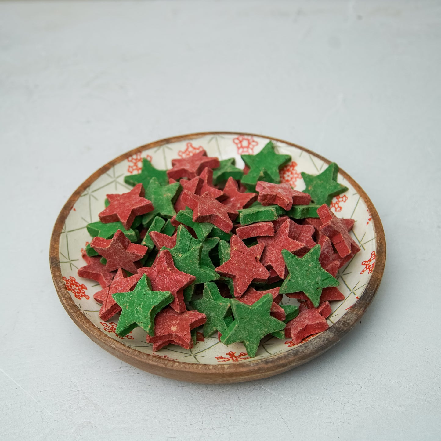Red and Green Clay Stars