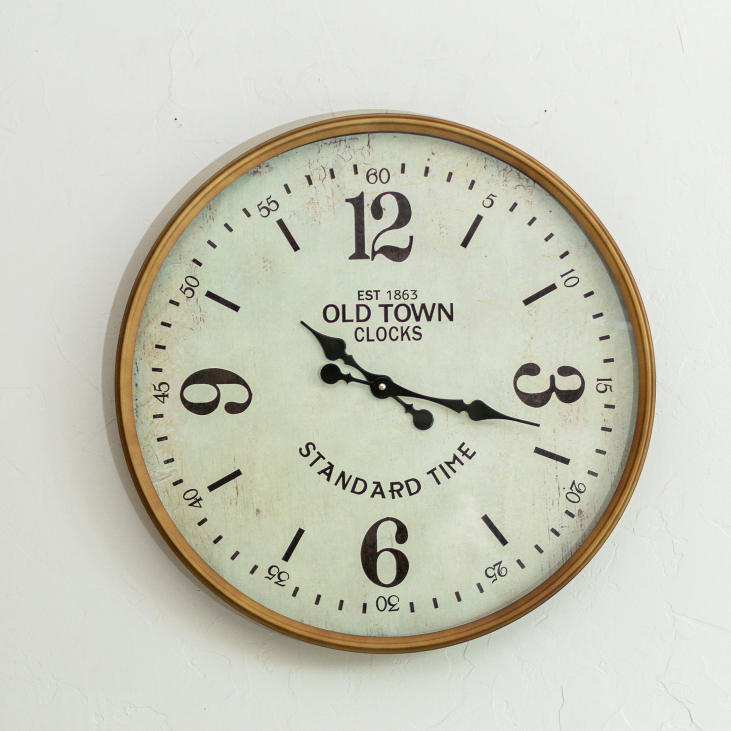 Round Gold Rim Wall Clock