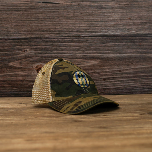 Distressed Smiley Face Trucker Hat