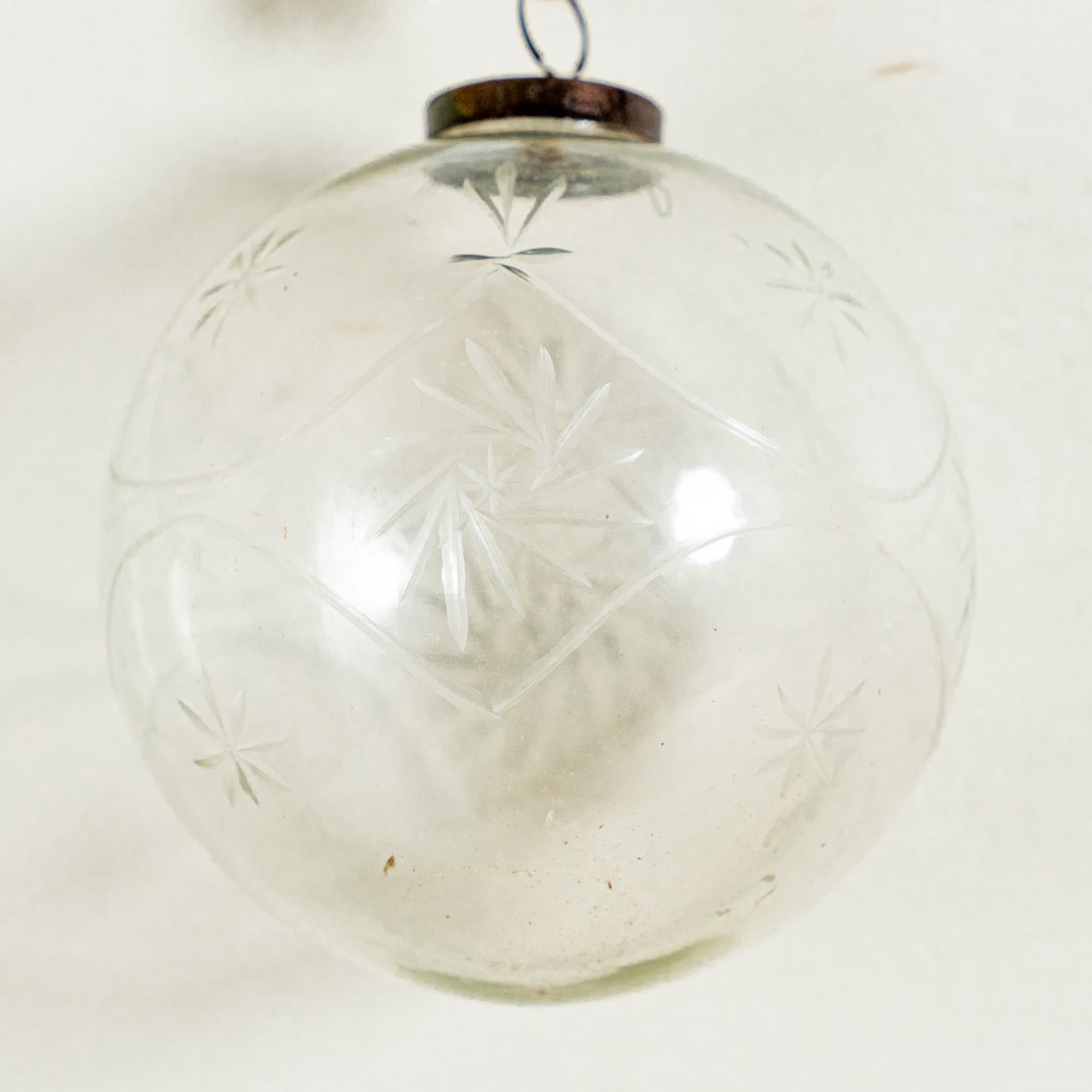 Snowflake Etched Ornament, Large