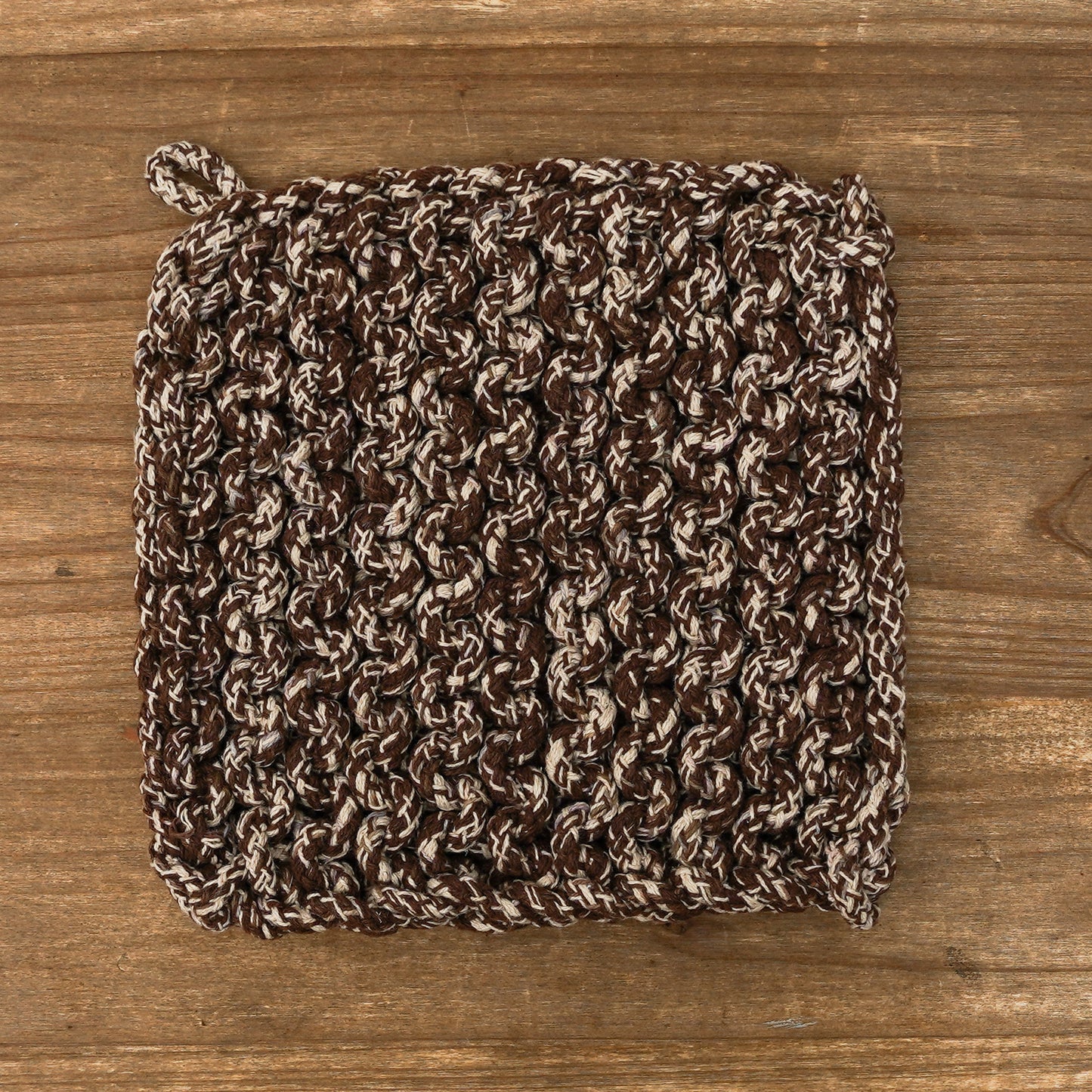Square Crocheted Potholder - Speckled
