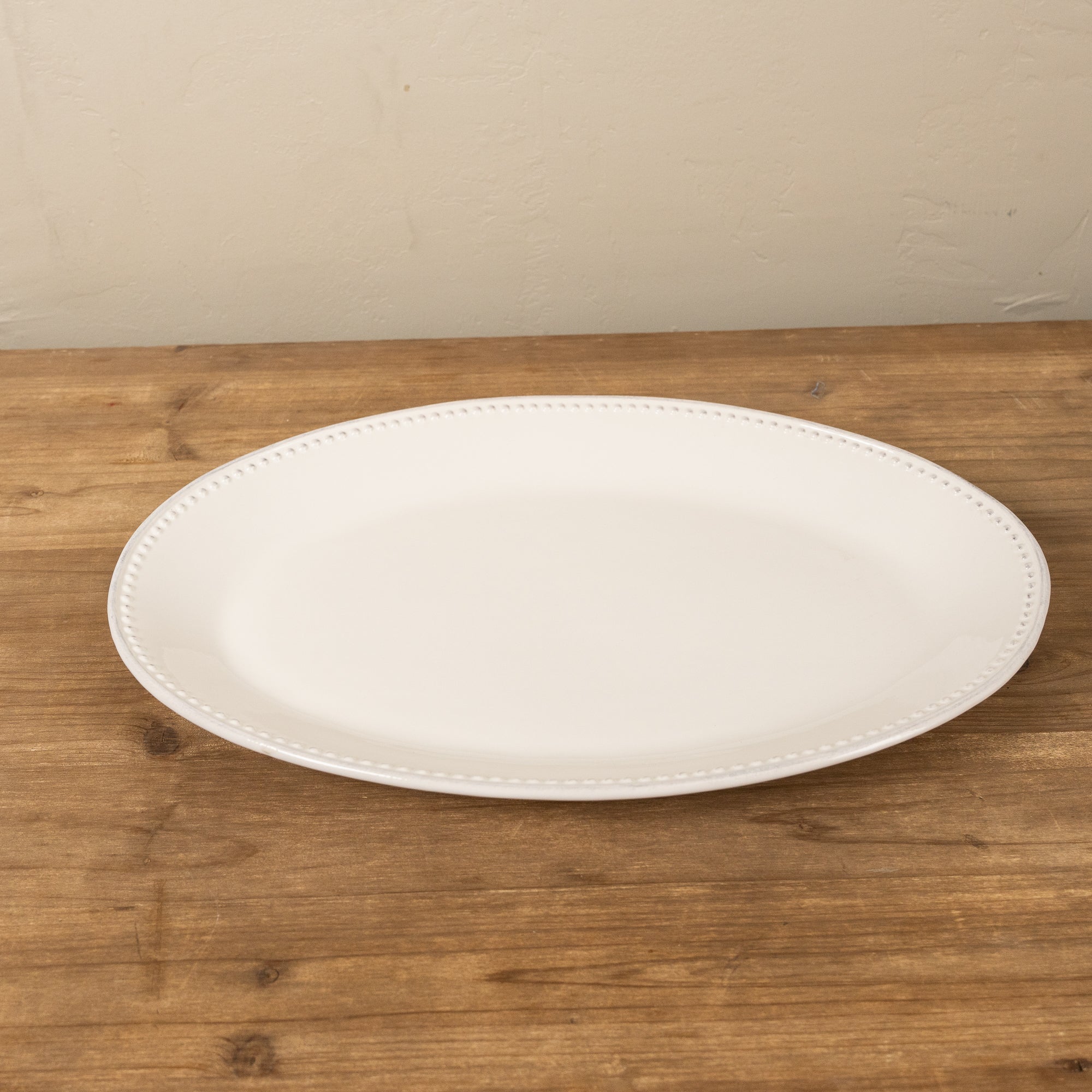 White serving outlet platter