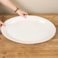 White Beaded Rim Serving Platter