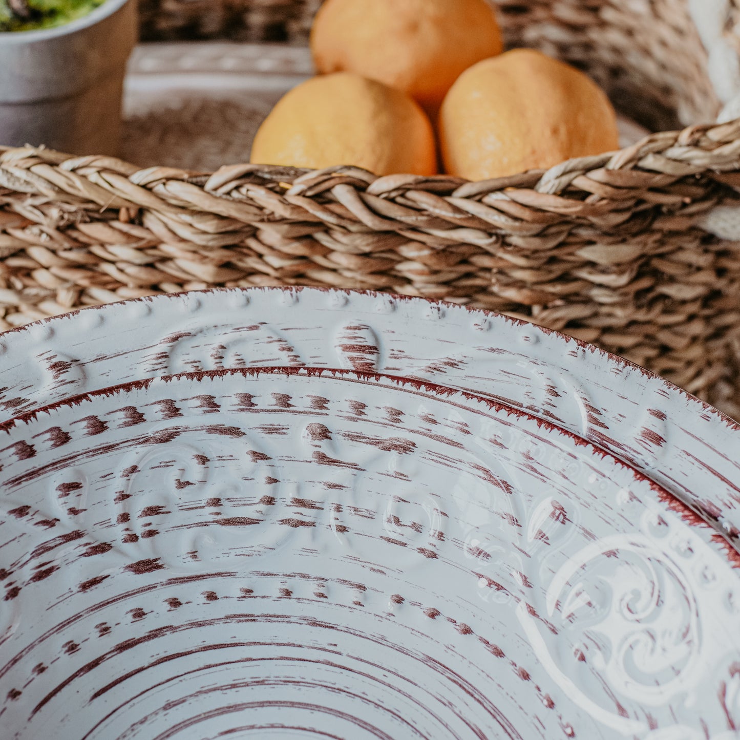 Rustic Flare Cream Serving Bowl