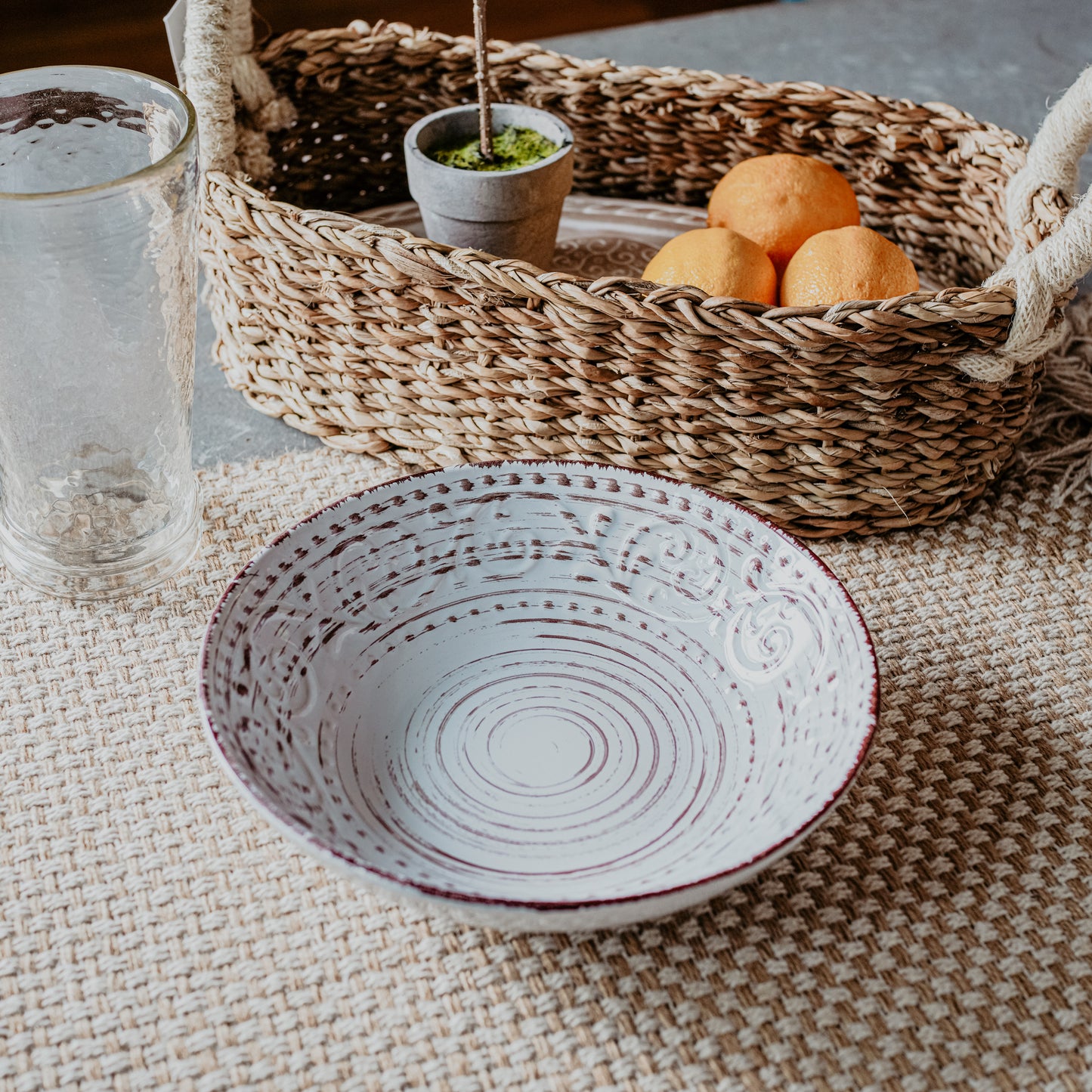 Rustic Flare Cream Bowl