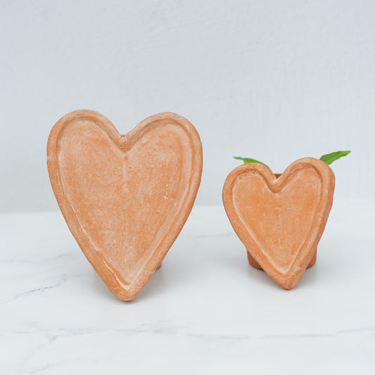 Terracotta Heart Vase