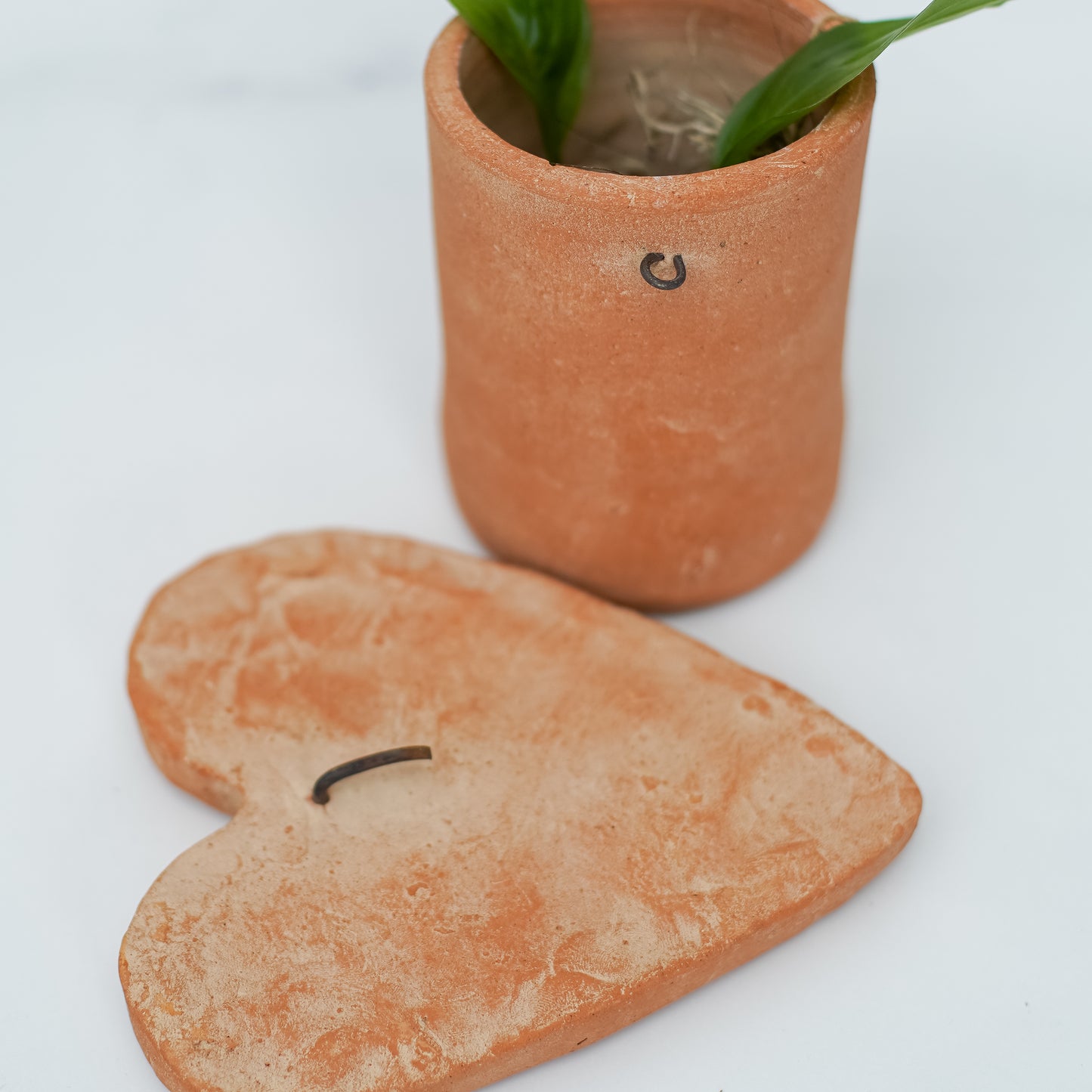 Terracotta Heart Vase