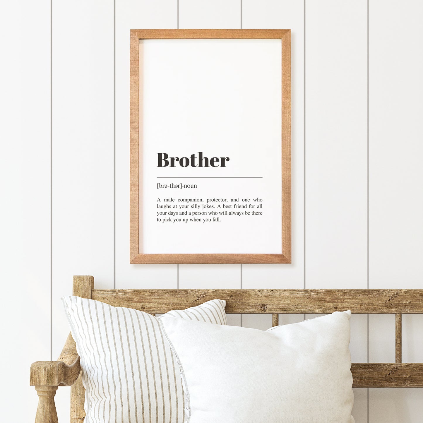 Wood Framed Sign - Brother