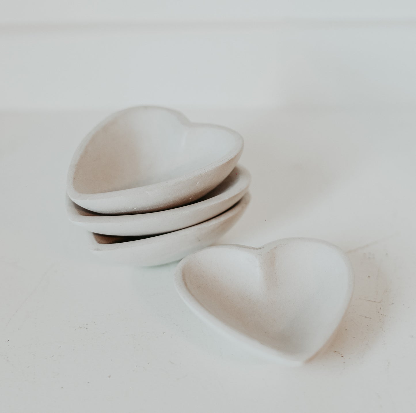 Carved Stone Heart Bowls