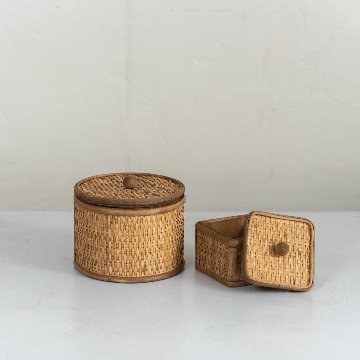 Woven Cane Box, 2 Styles