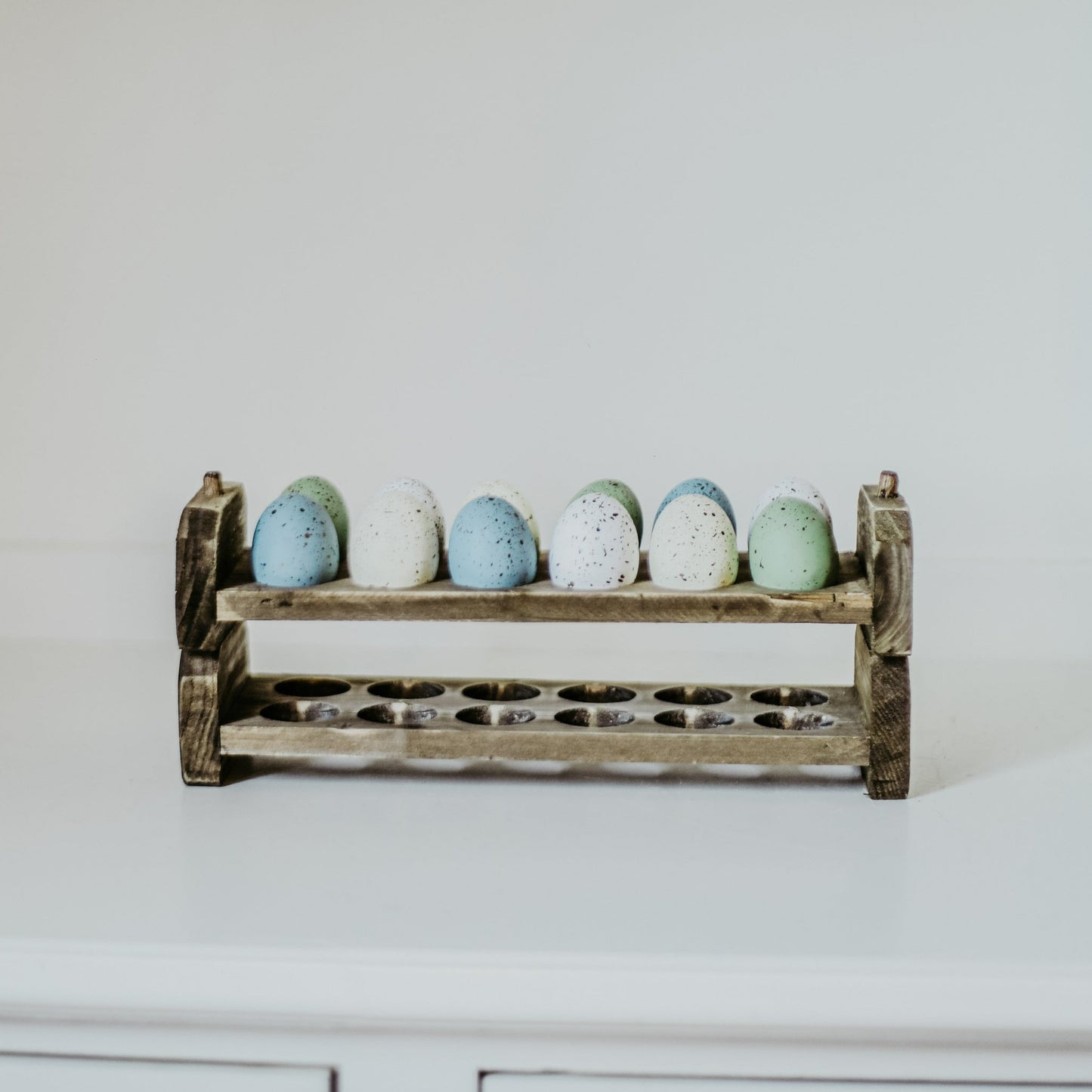 Wooden Stackable Egg Holder Set