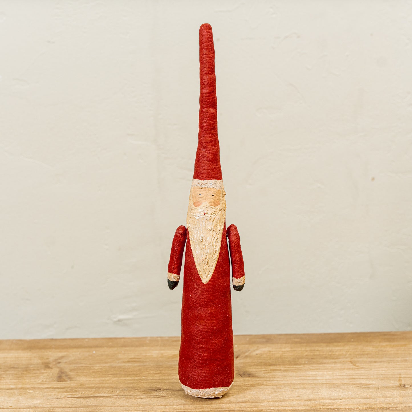 Hand-Painted Stuffed Tall Santa