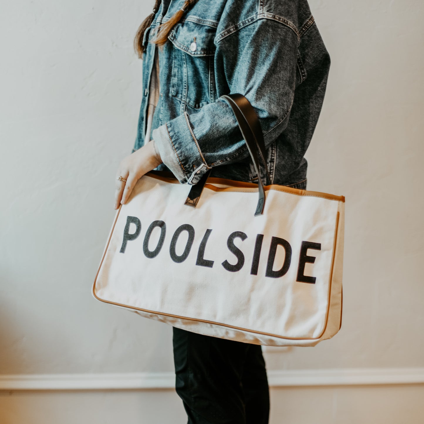 Poolside Canvas Tote Bag – 80 Acre Market