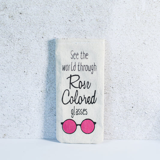 Rose Colored Eyeglass Case