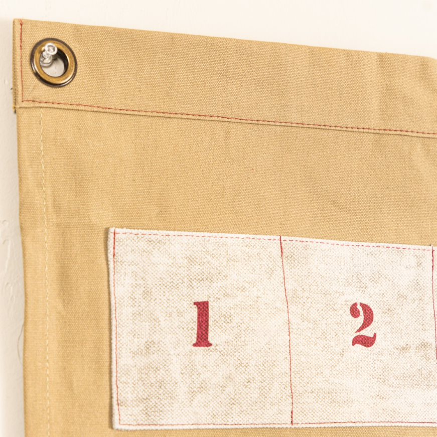 Canvas Advent Calendar Wall Hanging with Pockets