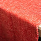 Red Linen Table Runner with Frayed Edges